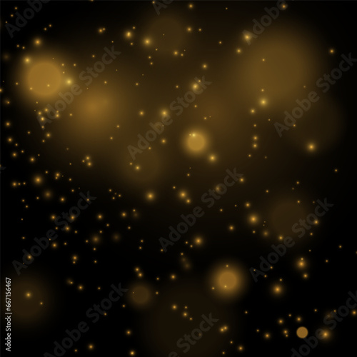 Starry gold dust, flash light spark, sparkle stars