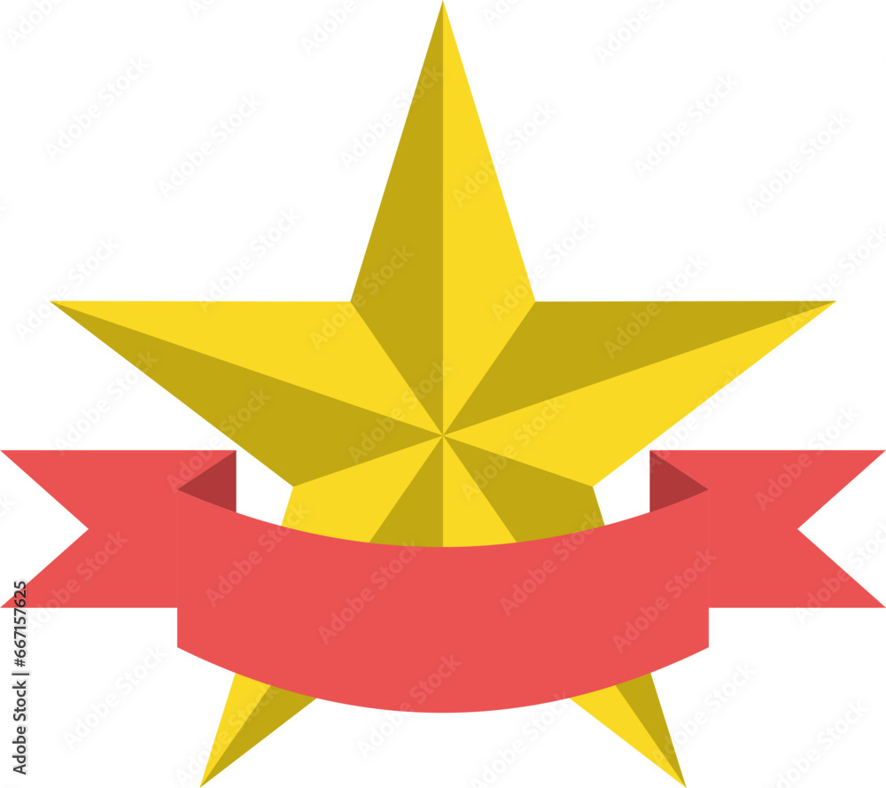 Obraz premium Star ribbon icon