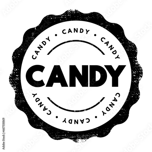 Candy text stamp, concept background