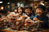 Excitement Abounds as Kids Meet the Dragon ai generated art