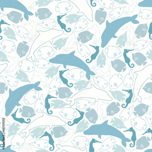 seamless pattern with cosmetics