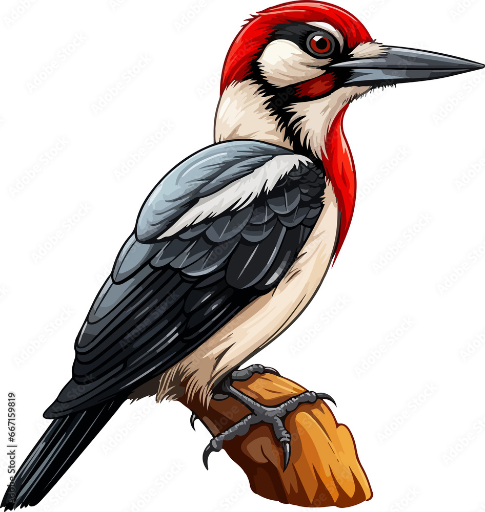 Fototapeta premium Cute woodpecker