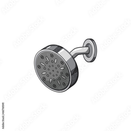 water shower head cartoon. bathroom hygiene, clean wash, falling modern water shower head sign. isolated symbol vector illustration
