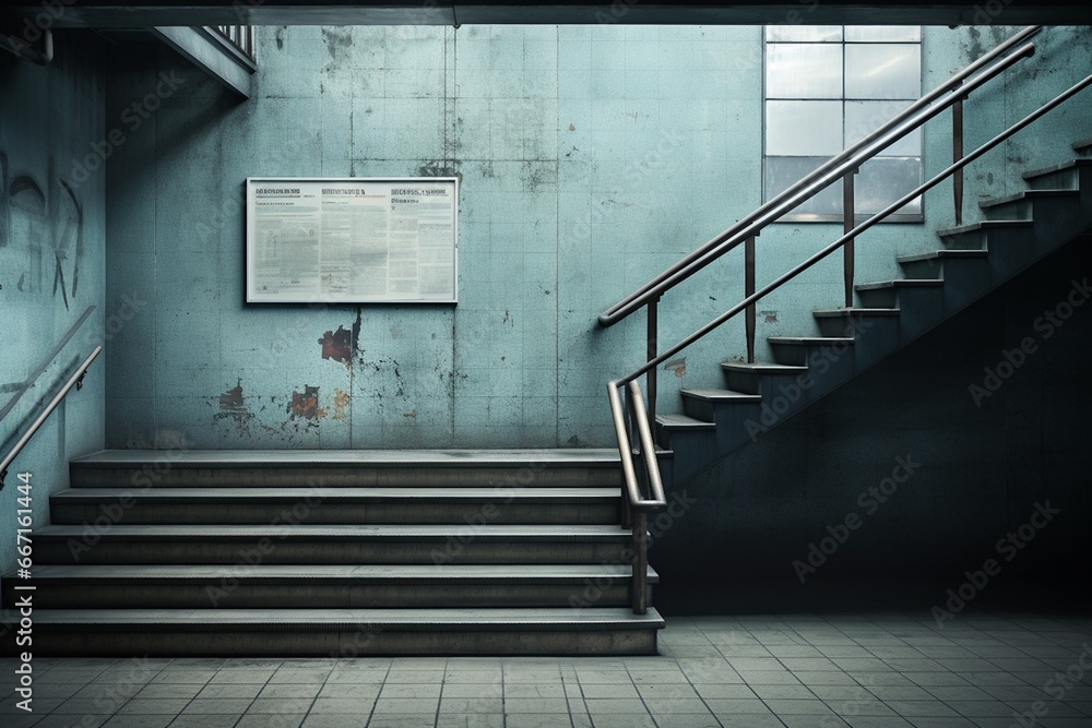 Fototapeta premium Stairs Mockup Created with Generative AI