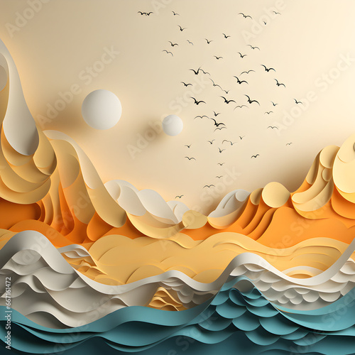 abstract background with waves