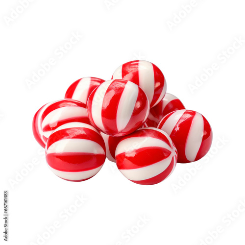 Christmas candy balls. Isolated on transparent background. © Creative Haven