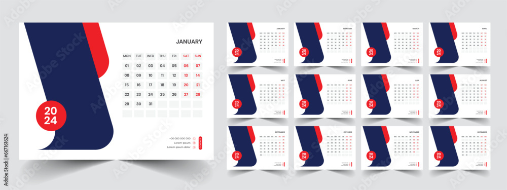 Calendar 2024 week start Monday corporate design planner template Calendar 2024 week start Monday corporate design planner template