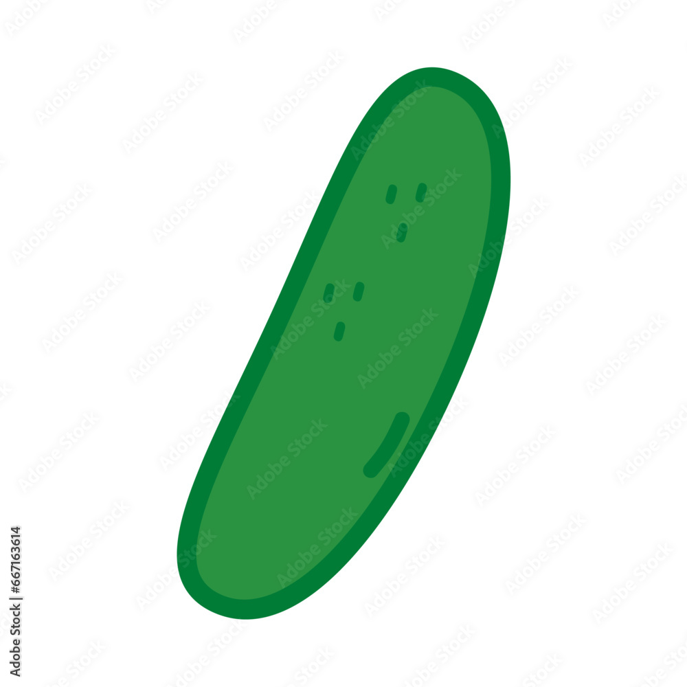 Vector illustration of an cucumber. Cucumber icon, illustration. Cucumber isolated on white Vector illustration of an cucumber. Cucumber icon, illustration. Cucumber isolated on white