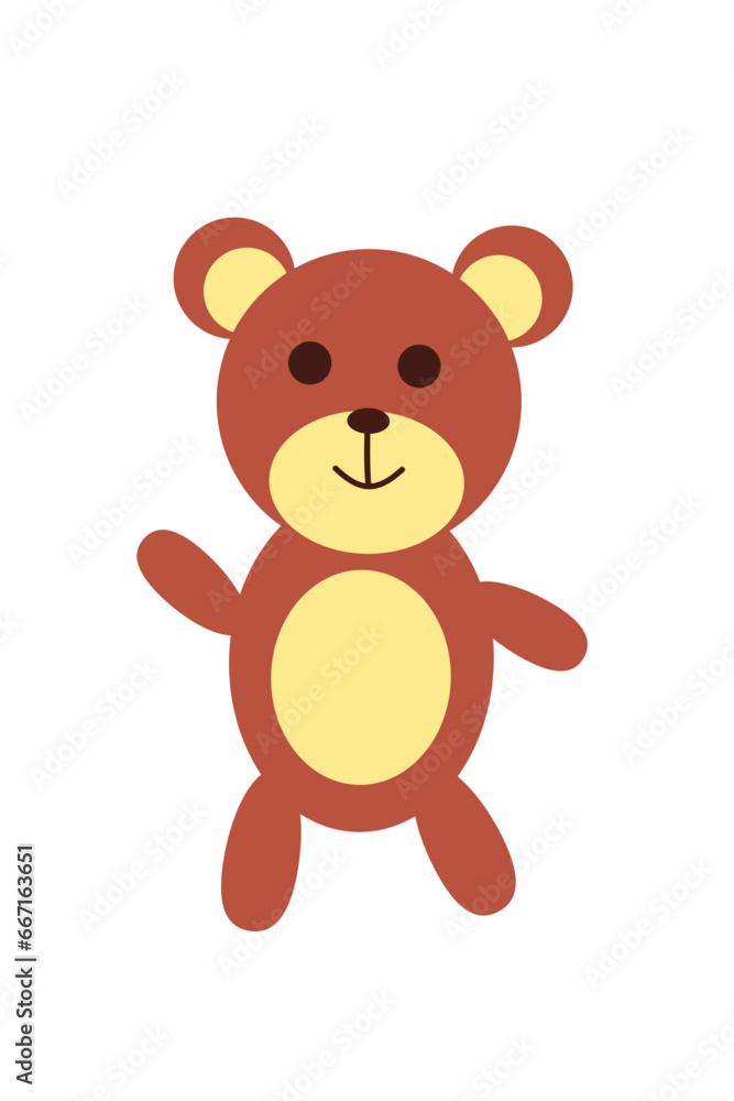 Vector illustration of Teddy Bear. Toy bear isolated on white Vector illustration of Teddy Bear. Toy bear isolated on white