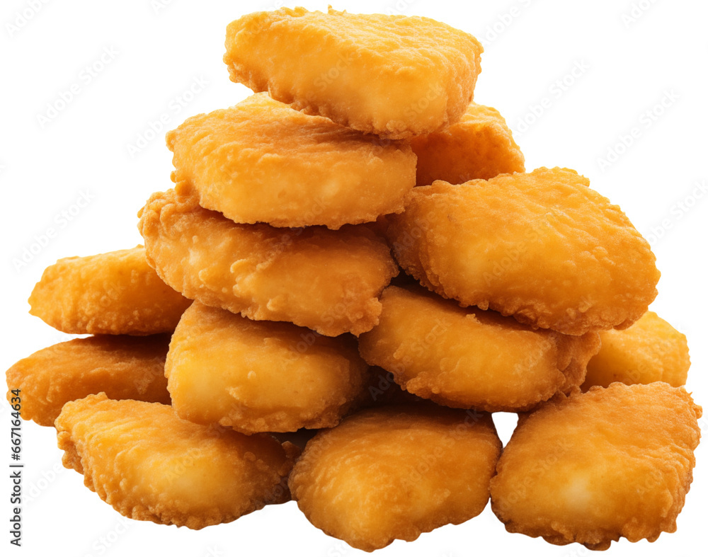 Chicken Nuggets. Isolated on Transparent Background. generative ai Chicken Nuggets. Isolated on Transparent Background. generative ai