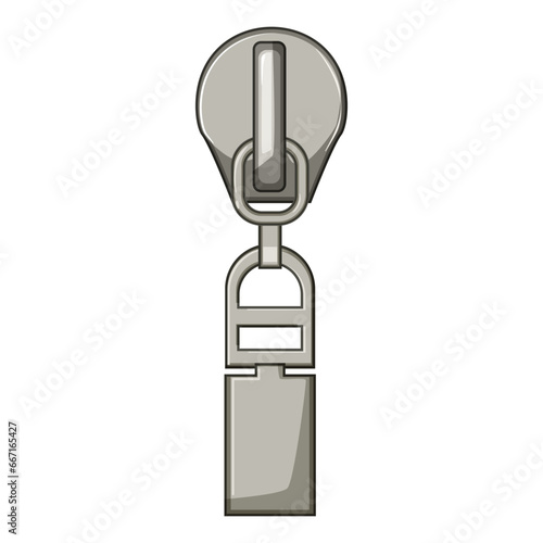accessories zipper puller cartoon. bag fashion, fasteners line, textile apparel accessories zipper puller sign. isolated symbol vector illustration