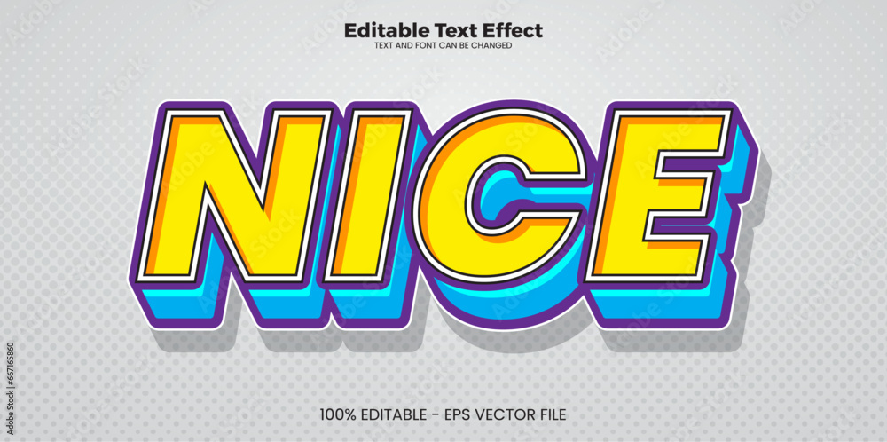 Nice Editable text effect in modern trend style