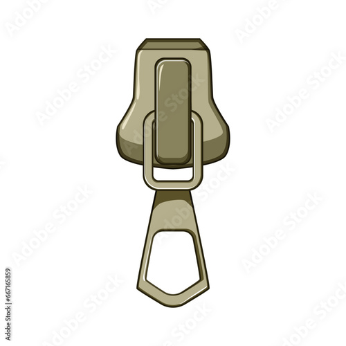 fashion zipper puller cartoon. fasteners line, textile apparel, collection flat fashion zipper puller sign. isolated symbol vector illustration