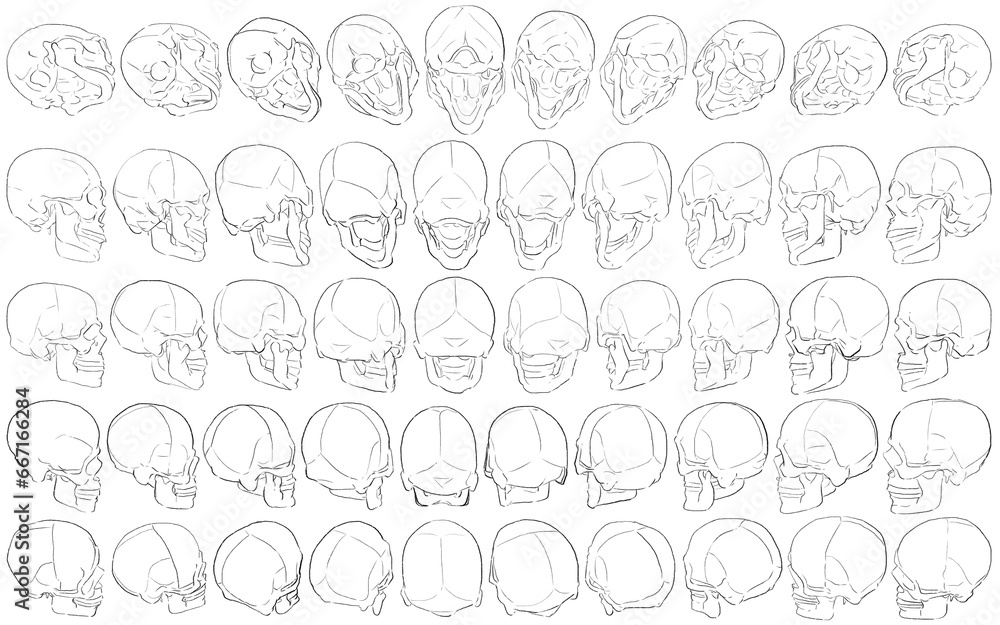 50 Skulls - Digital Art (3D to 2D) 50 Skulls - Digital Art (3D to 2D)