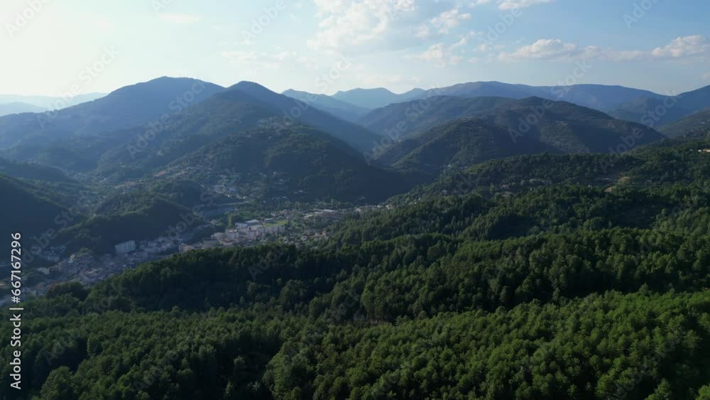 Rural landscape near Val les Bains, in Ardeche, France, Europe. High quality photo Rural landscape near Val les Bains, in Ardeche, France, Europe. High quality photo