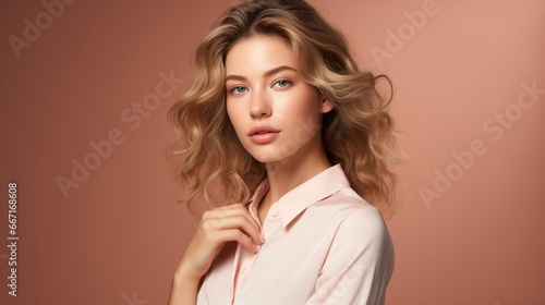 portrait of person for cosmetics.
