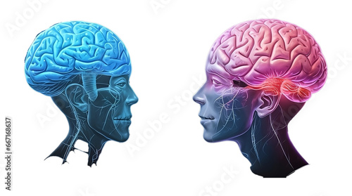 3d rendered illustration of human brain photo