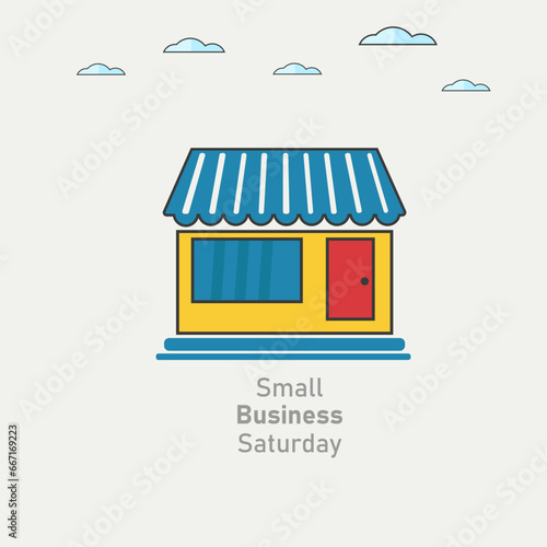 vector graphic of small business saturday good for national small business saturday celebration. flat design. flyer design.flat illustration.