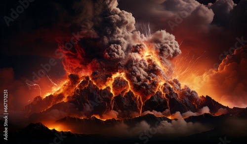 View of the volcanic eruption © Mike