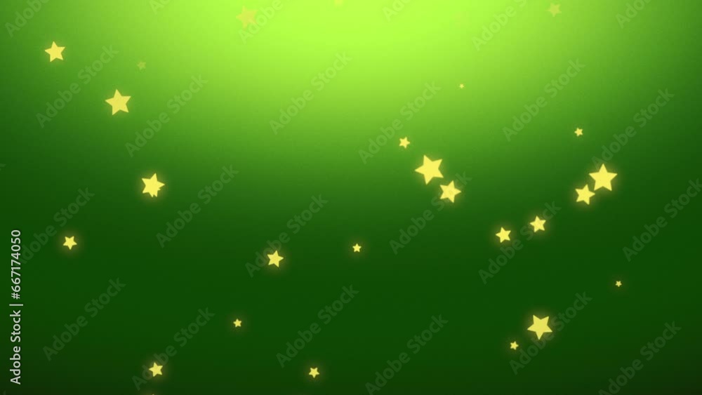 A vivid green backdrop adorned with twinkling stars suspended in mid air, emanating a radiant glow that captivates the viewer's attention A vivid green backdrop adorned with twinkling stars suspended in mid air, emanating a radiant glow that captivates the viewer's attention