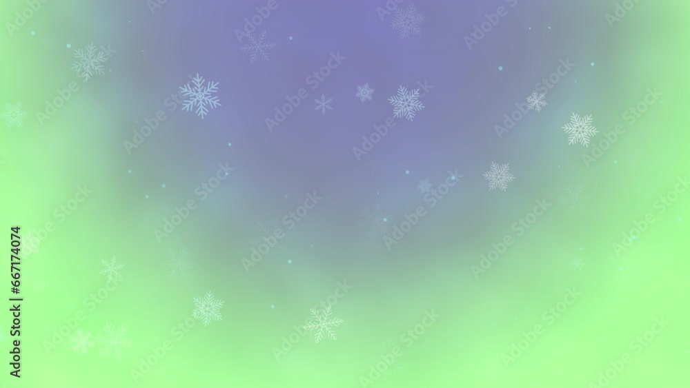 A tranquil blue and green background adorned with delicate white snowflakes gently suspended in mid air, creating a serene and wintery atmosphere A tranquil blue and green background adorned with delicate white snowflakes gently suspended in mid air, creating a serene and wintery atmosphere