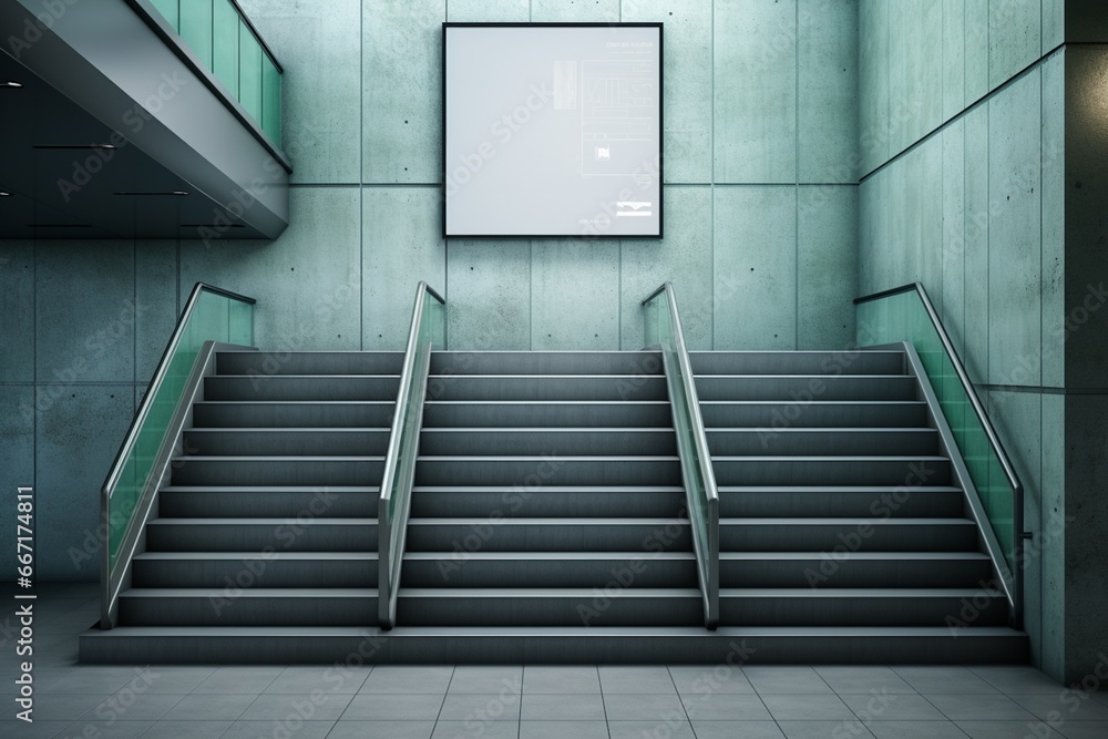 Obraz premium Stairs Mockup Created with Generative AI
