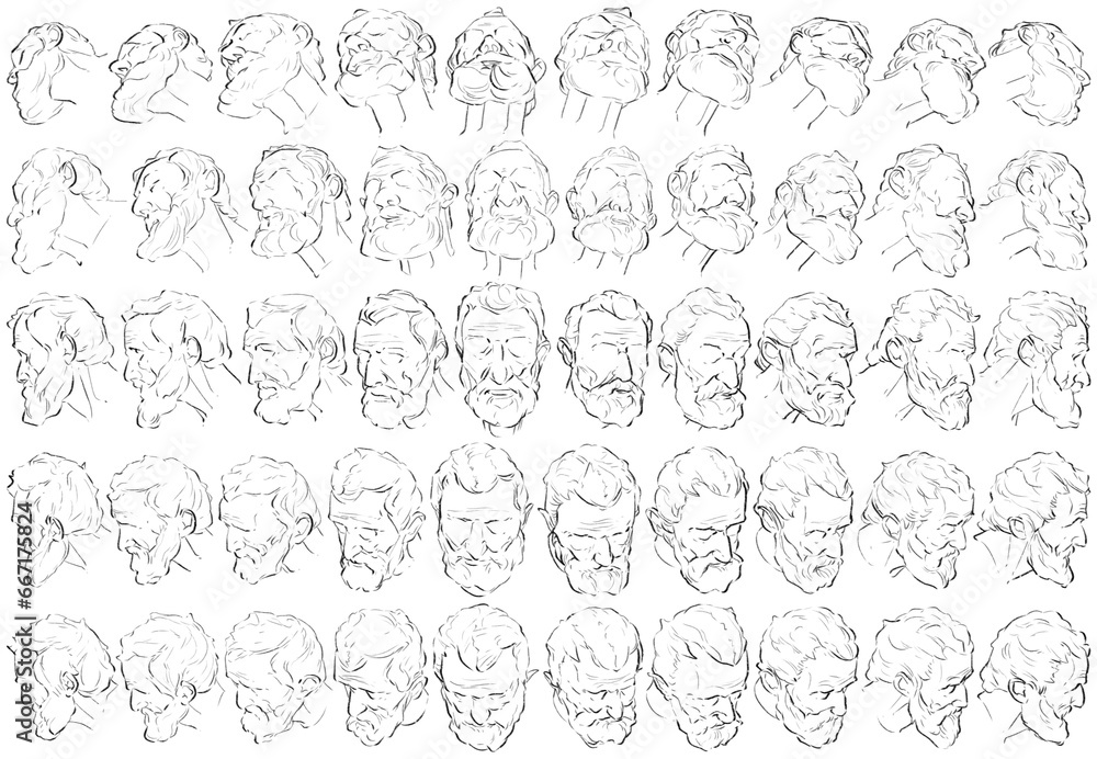 50 Hairstyles - Digital Art (3D to 2D) 50 Hairstyles - Digital Art (3D to 2D)