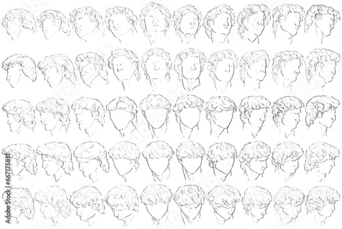 50 Hairstyles - Digital Art (3D to 2D)