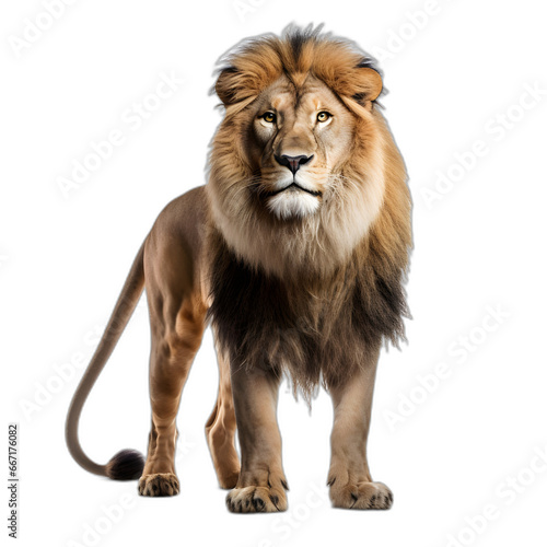 lion isolated on transparent or white background © Никита Жуковец