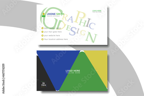 Business card design template, Clean professional