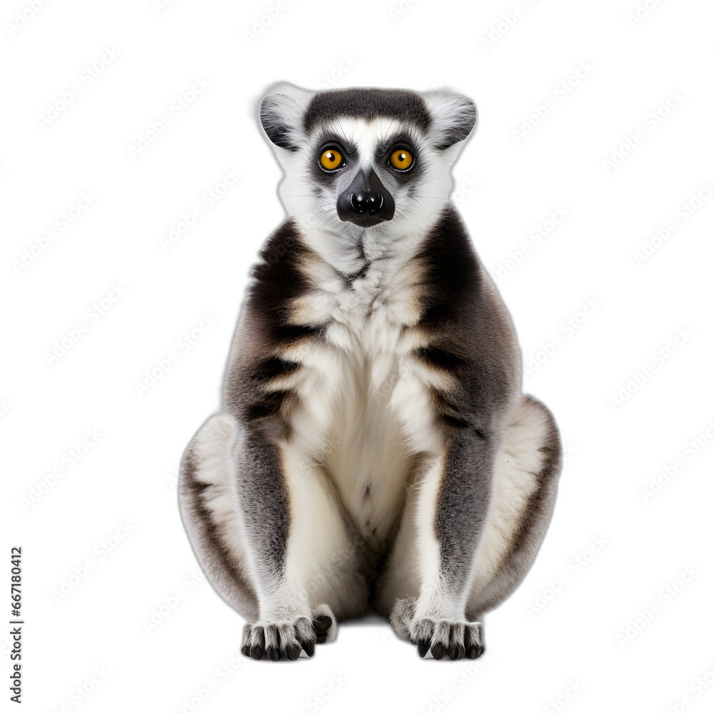 Obraz premium lemur isolated on transparent or white background