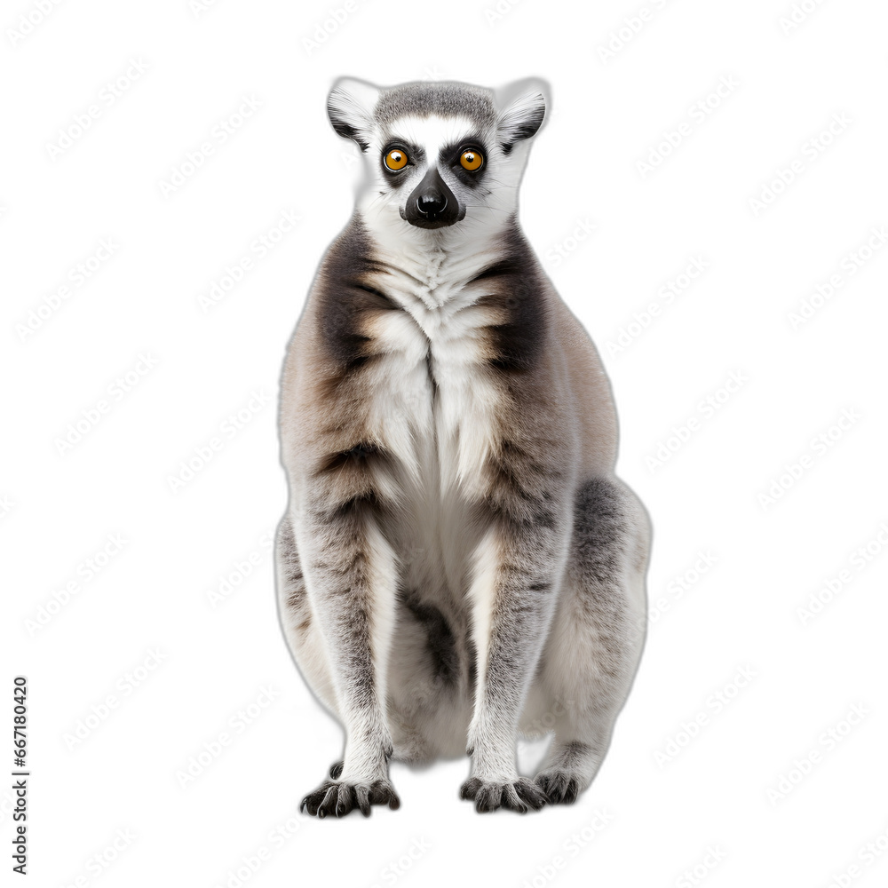 lemur isolated on transparent or white background
