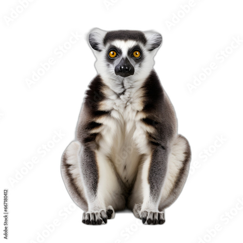 lemur isolated on transparent or white background © Никита Жуковец