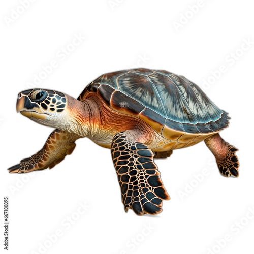 sea turtle isolated on transparent or white background
