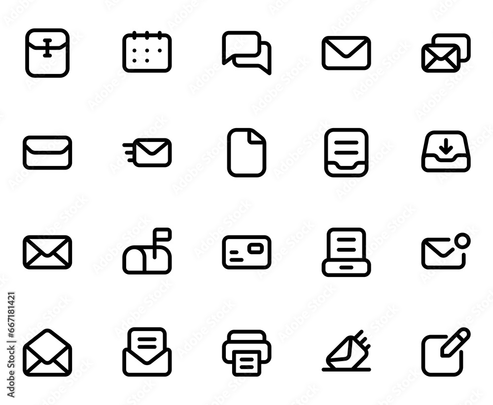 E-mail Line Icons