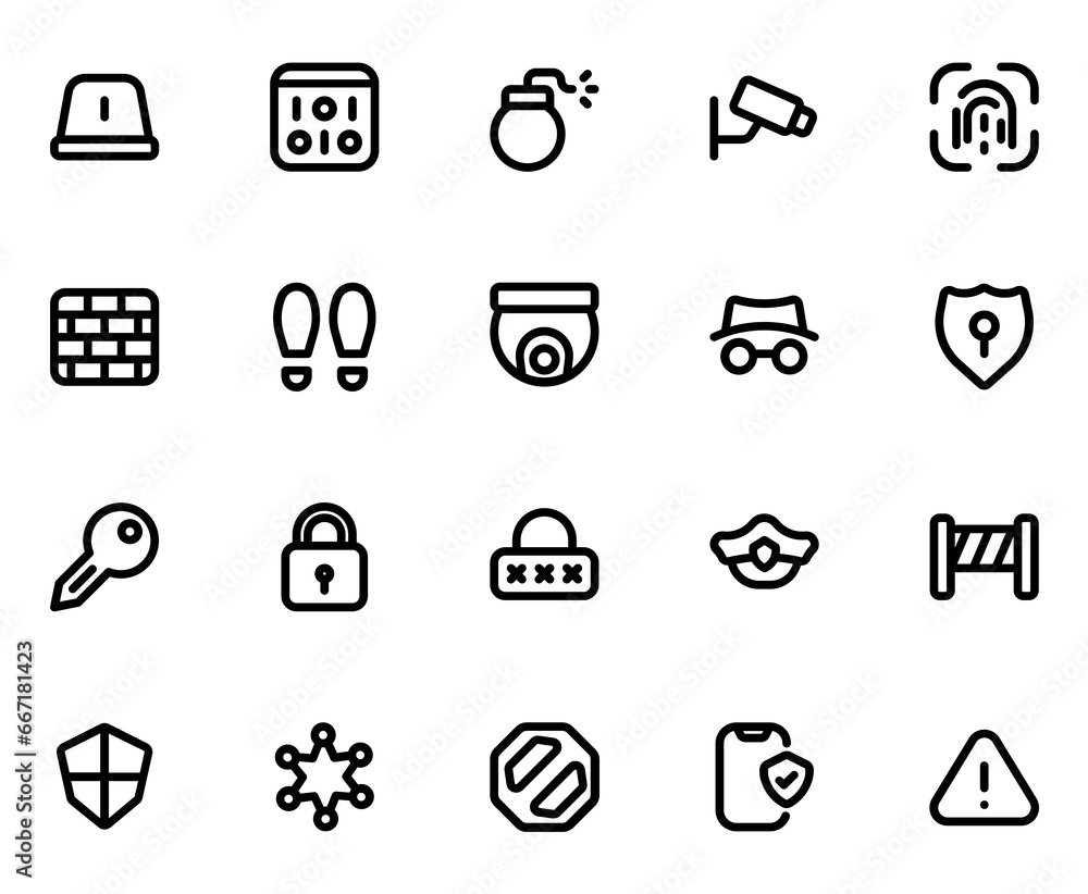 Security Line Icons Security Line Icons