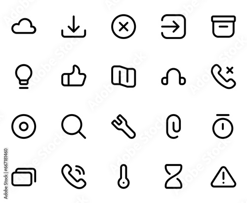 Interface Line Icons