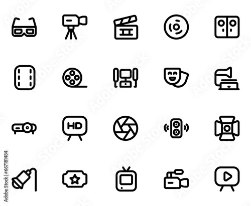 Movie Line Icons