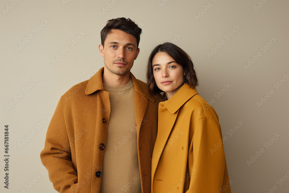 Generative ai technology picture of adorable couple hugging together Generative ai technology picture of adorable couple hugging together