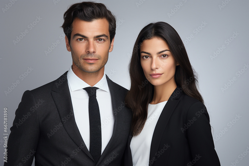 Image created with generative AI modern technology of a young couple together Image created with generative AI modern technology of a young couple together