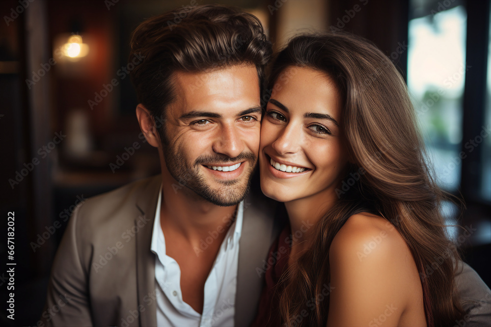 Image created with generative ai of a happy married people sweet couple spending time together Image created with generative ai of a happy married people sweet couple spending time together