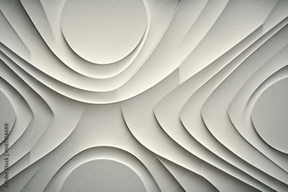 Fototapeta premium Abstract background with white paper cut shapes
