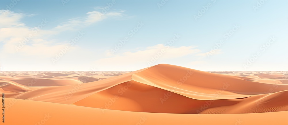 Desertification in Morocco caused by climate change and overexploitation leading to sand dunes encroaching on land creating an environmental issue - obrazy, fototapety, plakaty 