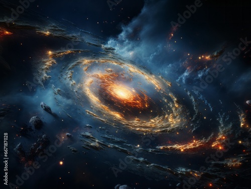 Illustration of a cosmic spiral
