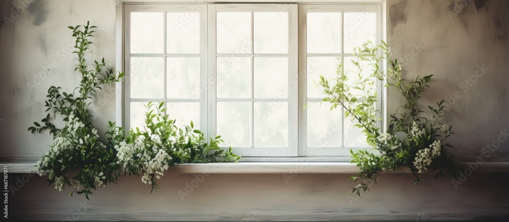 Fototapeta premium Old white window