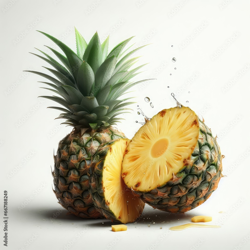 Mouthwatering Pineapple Treat, GENERATIVE AI Mouthwatering Pineapple Treat, GENERATIVE AI