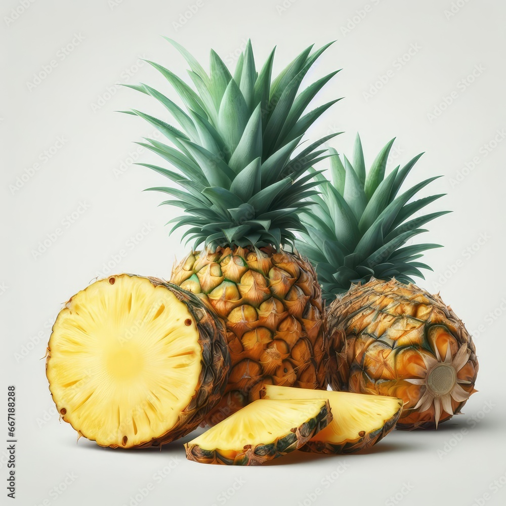 Exotic Pineapple Sensation, GENERATIVE AI Exotic Pineapple Sensation, GENERATIVE AI