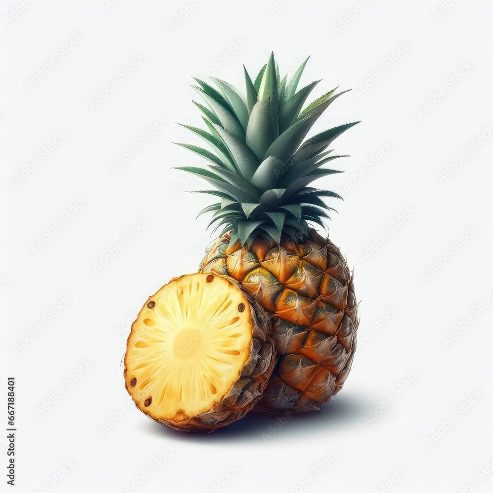Luscious Pineapple Temptation, GENERATIVE AI Luscious Pineapple Temptation, GENERATIVE AI