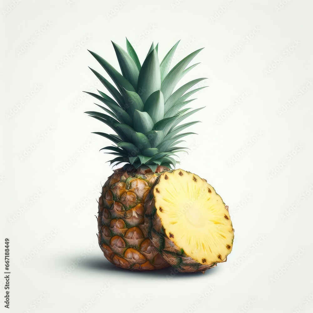 Ripe and Succulent Pineapple Bliss, GENERATIVE AI Ripe and Succulent Pineapple Bliss, GENERATIVE AI