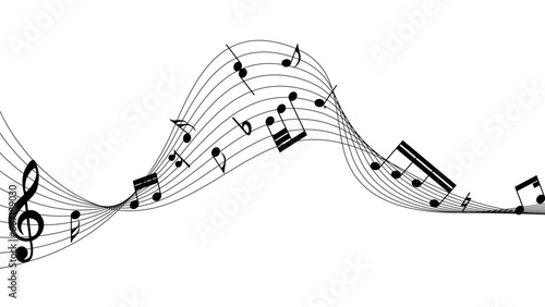 Musical Notes On Lines